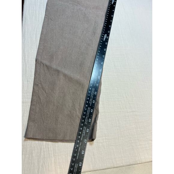 J Jill Linen Stretch Pants Ankle Length Leg Dark Beige Womans‎ Size  M Tall - Picture 4 of 6